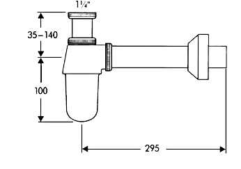 Сифон для раковины Hansgrohe 52010000 хром