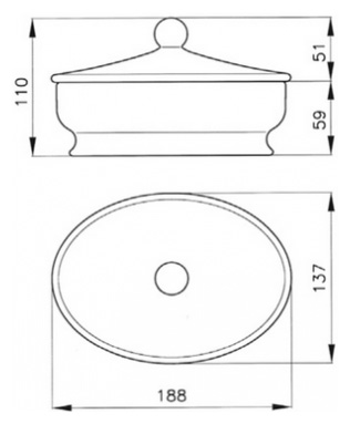 Мыльница Nicolazzi Classica 6003 с крышкой