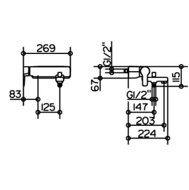 Смеситель Keuco Collection Moll 52720010100  для ванны