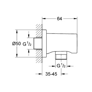 Шланговое подключение Grohe Rainshower 27057000