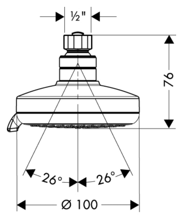 Верхний душ Hansgrohe Croma 100 27443000 хром