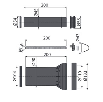Монтажный комплект Alcaplast  M900 