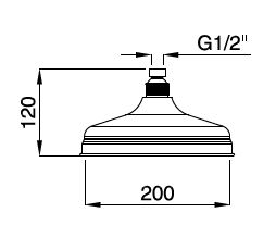 Верхний душ Cezares CZR-U-SP8-20-01 хром