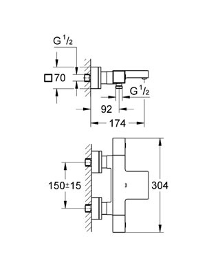 Термостат Grohe Grohtherm Cube 34497000 для ванны с душем