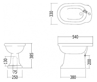 Биде напольное Devon&Devon New Etoile IBBID1FNET