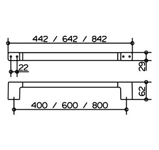 Полотенцедержатель Keuco Collection Moll 12701010400 хром