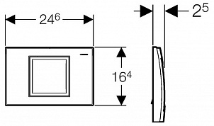 Кнопка смыва Geberit Delta 40 115.130.46.1 хром матовый
