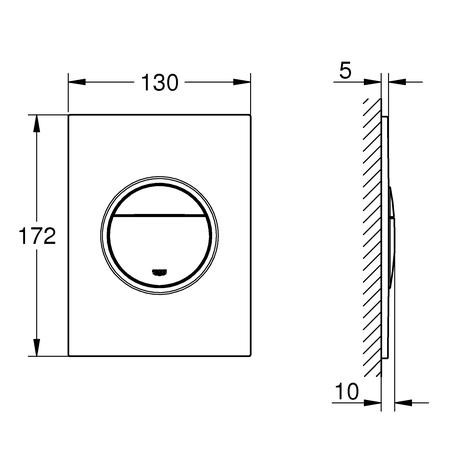 Кнопка смыва Grohe Nova Cosmopolitan 37601P00 хром матовый