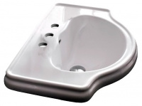 Раковина Kerasan Retro 103001*3 62 с 3 отверстиями под смеситель, белый
