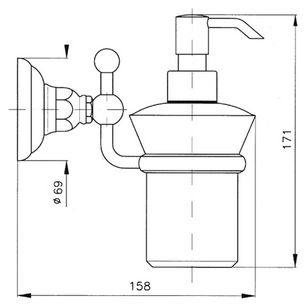 Дозатор Nicolazzi Classica 1489BZ