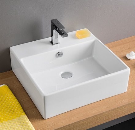 Раковина ArtCeram Quadro QUL002 01;00 50 белый глянцевый