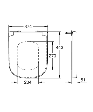 Крышка-сиденье Grohe Euro Ceramic 39330001 микролифт, белая