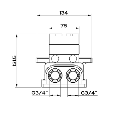 Термостат Gessi 43109.031  скрытая часть