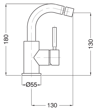 Смеситель Cezares Olimp OLIMP-BSM2-03/24-L для биде