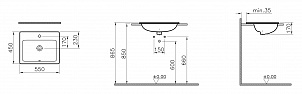 Раковина VitrA S20 5465B003-0001 55