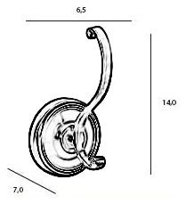 Крючок Tiffany World Bristol TWBR016cr