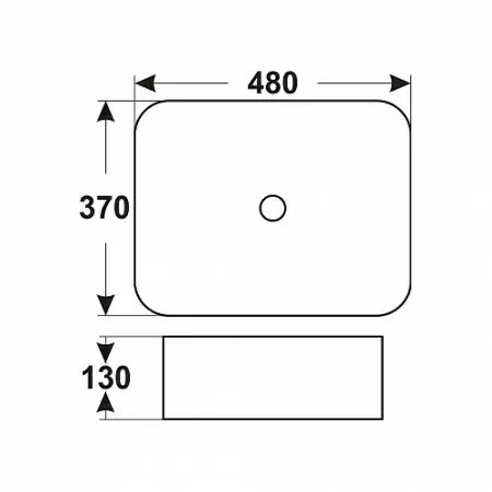 Раковина Jorno MELANA-7050H 0085176 48,5x38 белый