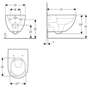 Унитаз подвесной Geberit Acanto 500.600.01.2 белый