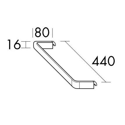 Полотенцедержатель Burgbad Vry HHAS001 черный матовый