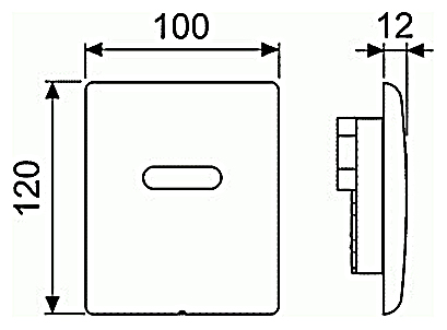 Кнопка смыва Tece Planus Urinal  9242355 белая матовая