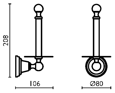 Держатель для запасных рулонов Bagno & Associati Canova CA23452 ORO