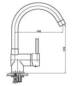 Смеситель GPD Espina MTL70 для раковины