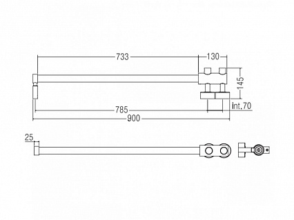 Полотенцесушитель водяной Margaroli Arcobaleno 416SHCR хром