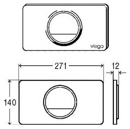 Кнопка смыва Viega Visign for Style 13 654498 белая