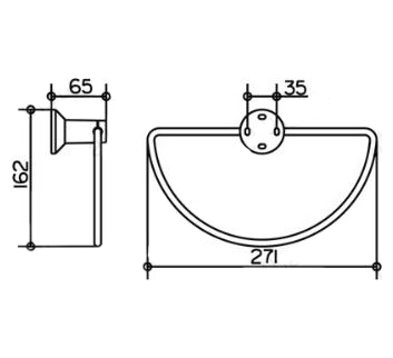 Полотенцедержатель Keuco Edition 100 10021010000 хром