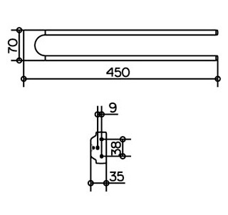 Полотенцедержатель Keuco Collection Moll 12718010000 хром