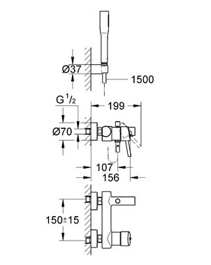 Смеситель Grohe Concetto 32211001 для ванны с душем