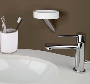 Мыльница Gessi Ovale 25602.031 белая/хром
