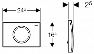 Кнопка смыва Geberit Delta 11 115.120.21.1 хром