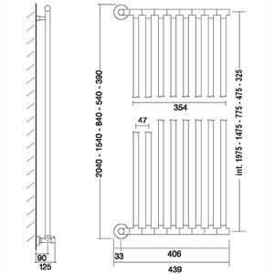 Полотенцесушитель водяной Margaroli Cielo 480S08CR хром