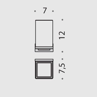 Стакан Colombo Look B1602.NM подвесной, черный матовый