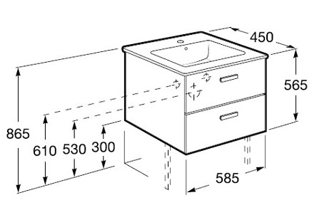 Тумба с раковиной Roca Victoria Nord ZRU9000028 60 белая