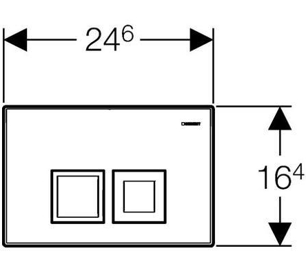 Кнопка смыва Geberit Delta 50 115.135.46.1 хром матовый