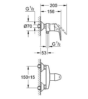 Смеситель Grohe Euroeco 32740000 для душа