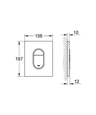 Кнопка смыва Grohe Arena Cosmopolitan 38844SH0 для унитаза, белая