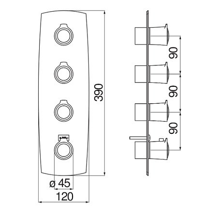 Термостат Nobili Sofi SI98104CR для ванны, хром