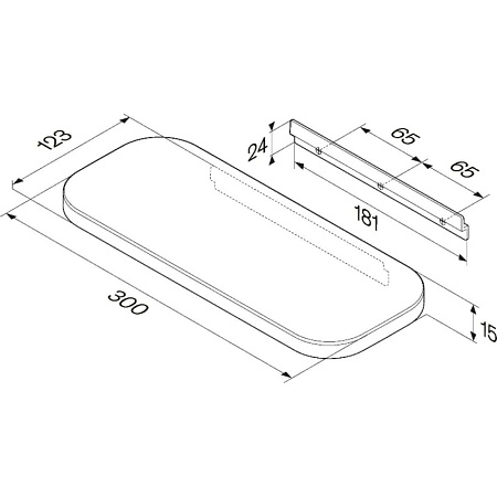 Полка Am.Pm Func A8F37600 30 хром