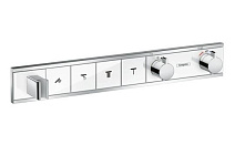 Термостат Hansgrohe RainSelect 15357400 на 4 потребителя, для душа, белый/хром