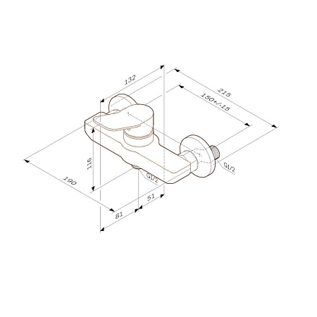 Смеситель Am.Pm X-JOY F85A20033 для душа белый