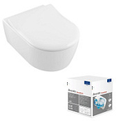 Унитаз подвесной Villeroy & Boch Avento 5656RS01 с сиденьем микролифт SlimSeat, alpin Унитаз подвесной Villeroy & Boch Avento 5656RS01 с сиденьем микролифт SlimSeat, alpin