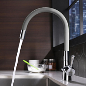 Смеситель Lemark Comfort LM3075C-Gray для кухонной мойки, хром/серый