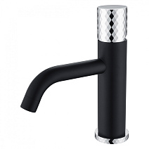 Смеситель Boheme Stick 121-BCR для раковины, ручка Diamond, черный/хром