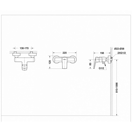 Смеситель Bravat Real F9121179CP-01 для душа хром