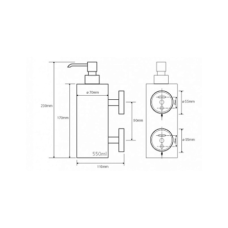 Дозатор для жидкого мыла Bemeta Neo 104109035