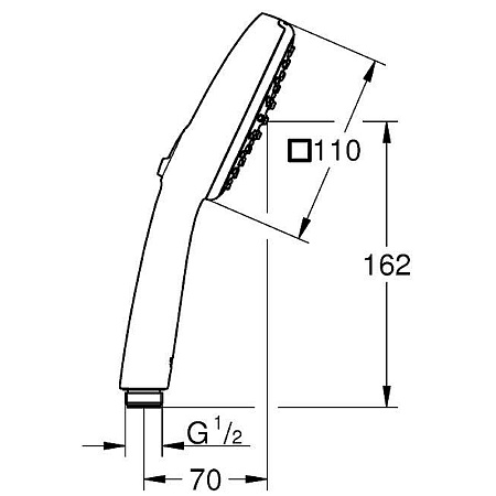 Душевая лейка Grohe Tempesta Cube 110 26746003 хром