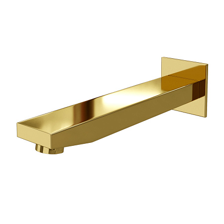 Излив WasserKRAFT A187 для ванны, настенный, глянцевое золото